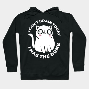 I Can't Brain Today I Has the Dumb - Funny Cat Hoodie